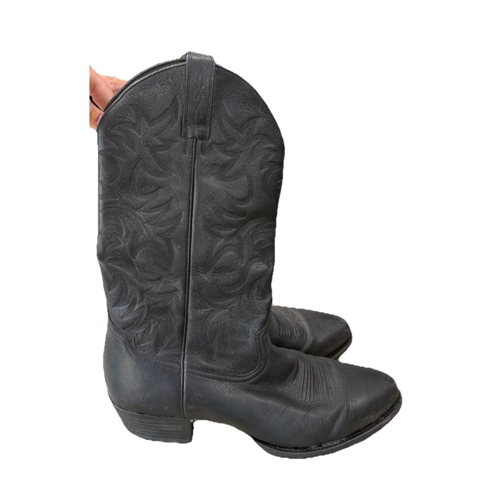 Ariat Heritage Men Western R-Toe Black Leather Cowboy Boots Size 12D Style 34770